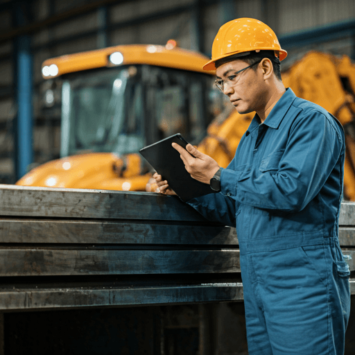 Industrial maintenance facility interior